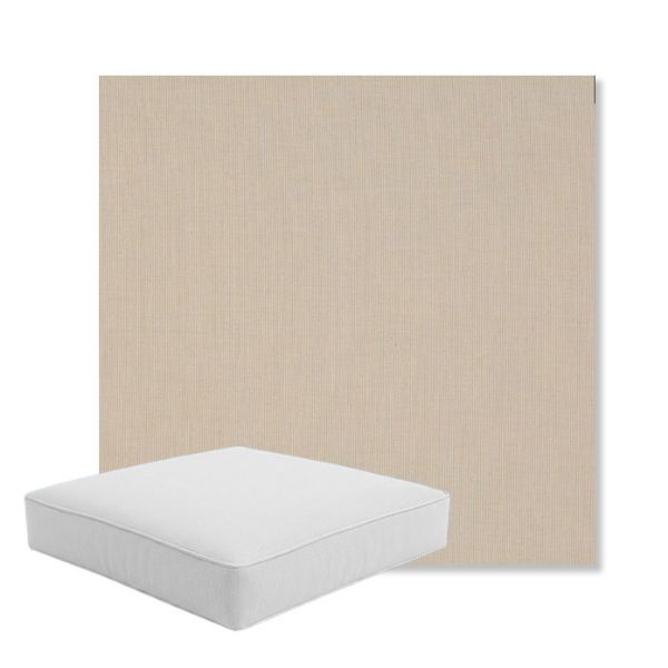 Picture of Tucker Golden Hour | Boxed Square Outdoor Seat Cushion - Sunbrella© Fabric