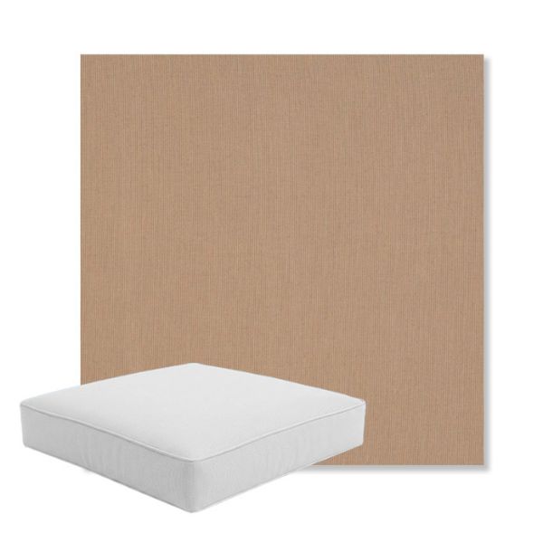 Picture of Tucker Sweet Tea | Boxed Square Outdoor Seat Cushion - Sunbrella© Fabric