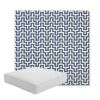 Picture of Underline Denim | Boxed Square Outdoor Seat Cushion - Sunbrella© Fabric
