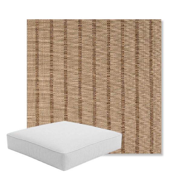 Picture of Unwind Driftwood | Boxed Square Outdoor Seat Cushion - Sunbrella© Fabric