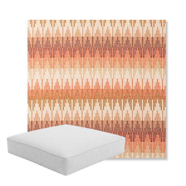 Picture of Valley Desert | Boxed Square Outdoor Seat Cushion - Sunbrella© Fabric