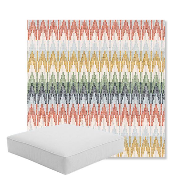 Picture of Valley Sedona | Boxed Square Outdoor Seat Cushion - Sunbrella© Fabric
