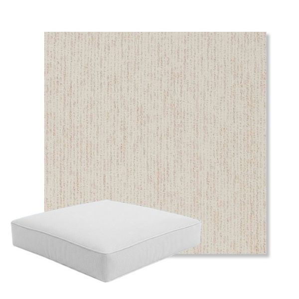 Picture of Vista Alabaster | Boxed Square Outdoor Seat Cushion - Sunbrella© Fabric