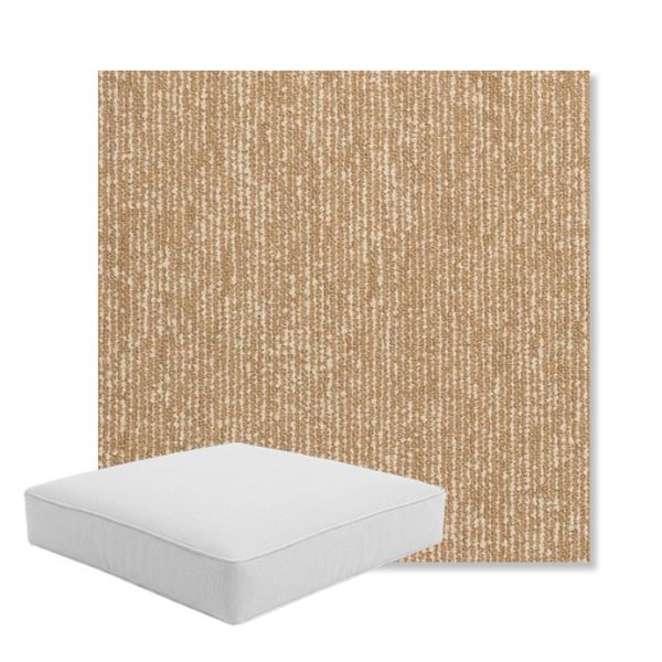 Picture of Vista Sand | Boxed Square Outdoor Seat Cushion - Sunbrella© Fabric