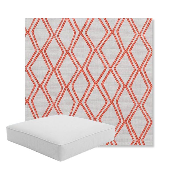 Picture of Voyage Tamale | Boxed Square Outdoor Seat Cushion - Sunbrella© Fabric