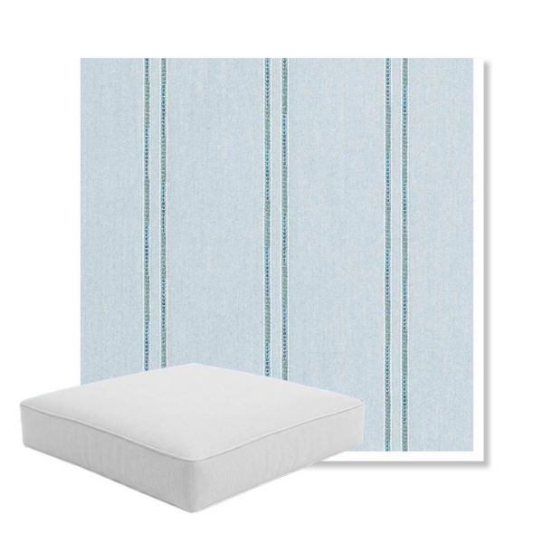 Picture of Wayward Sky | Boxed Square Outdoor Seat Cushion - Sunbrella© Fabric