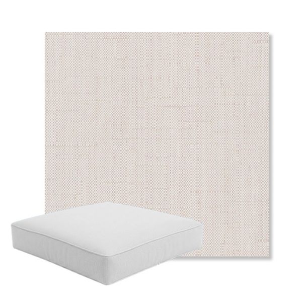 Picture of Willa Cloud | Boxed Square Outdoor Seat Cushion - Sunbrella© Fabric
