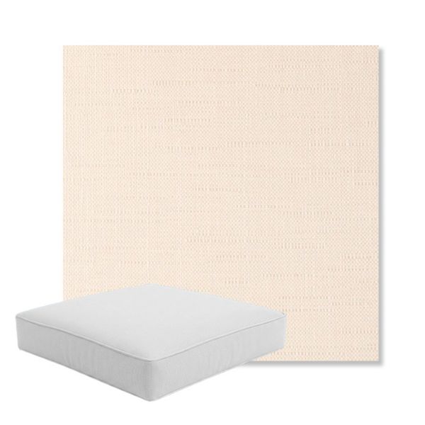 Picture of Willa Cream | Boxed Square Outdoor Seat Cushion - Sunbrella© Fabric