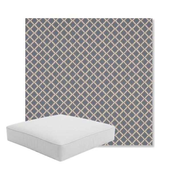 Picture of Yardly Hydrangea | Boxed Square Outdoor Seat Cushion - Sunbrella© Fabric