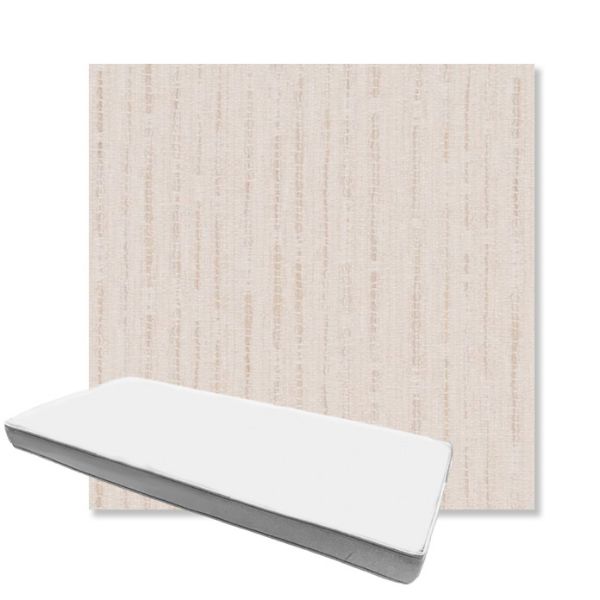Picture of Abundant Parchment | Boxed Custom Outdoor Bench Cushion - Sunbrella© Fabric