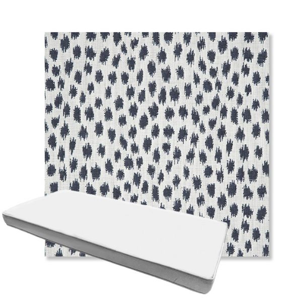 Picture of Agra Indigo | Boxed Custom Outdoor Bench Cushion - Sunbrella© Fabric