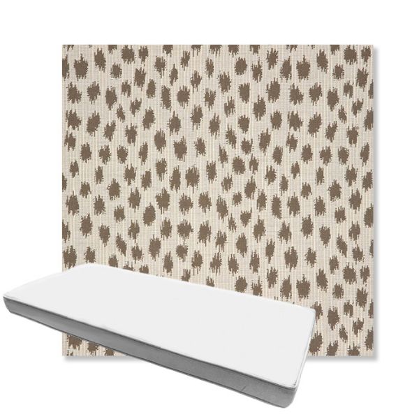 Picture of Agra Pebble | Boxed Custom Outdoor Bench Cushion - Sunbrella© Fabric