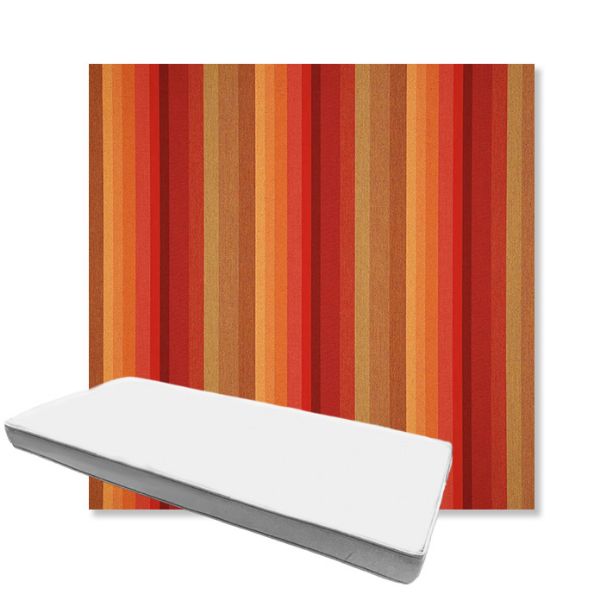 Picture of Astoria Sunset | Boxed Custom Outdoor Bench Cushion - Sunbrella© Fabric