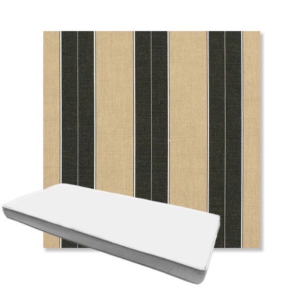 Picture of Berenson Tuxedo | Boxed Custom Outdoor Bench Cushion - Sunbrella© Fabric