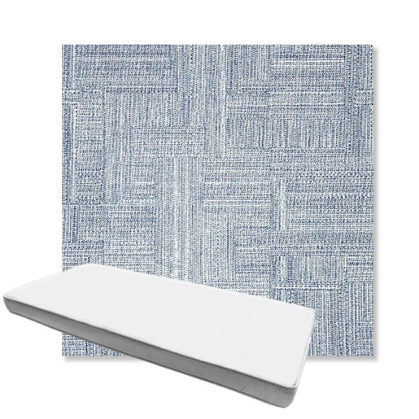 Picture of Boro Indigo | Boxed Custom Outdoor Bench Cushion - Sunbrella© Fabric