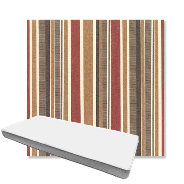 Picture of Brannon Redwood | Boxed Custom Outdoor Bench Cushion - Sunbrella© Fabric
