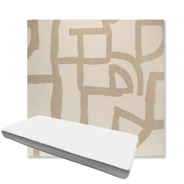 Picture of Brushstroke Stucco | Boxed Custom Outdoor Bench Cushion - Sunbrella© Fabric