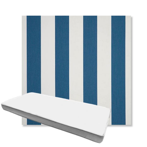Picture of Cabana Regatta | Boxed Custom Outdoor Bench Cushion - Sunbrella© Fabric