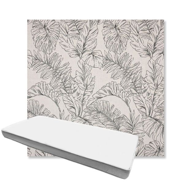 Picture of Calm Graphite | Boxed Custom Outdoor Bench Cushion - Sunbrella© Fabric