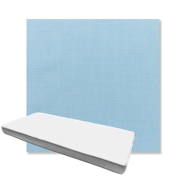 Picture of Canvas Air Blue | Boxed Custom Outdoor Bench Cushion - Sunbrella© Fabric