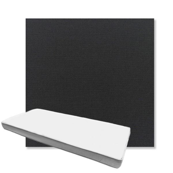 Picture of Canvas Black | Boxed Custom Outdoor Bench Cushion - Sunbrella© Fabric