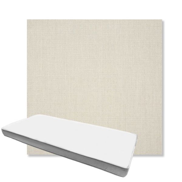 Picture of Canvas Cloud | Boxed Custom Outdoor Bench Cushion - Sunbrella© Fabric