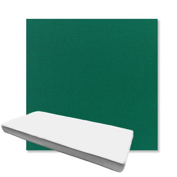 Picture of Canvas Forest Green | Boxed Custom Outdoor Bench Cushion - Sunbrella© Fabric