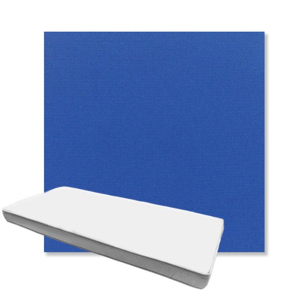 Picture of Canvas True Blue | Boxed Custom Outdoor Bench Cushion - Sunbrella© Fabric