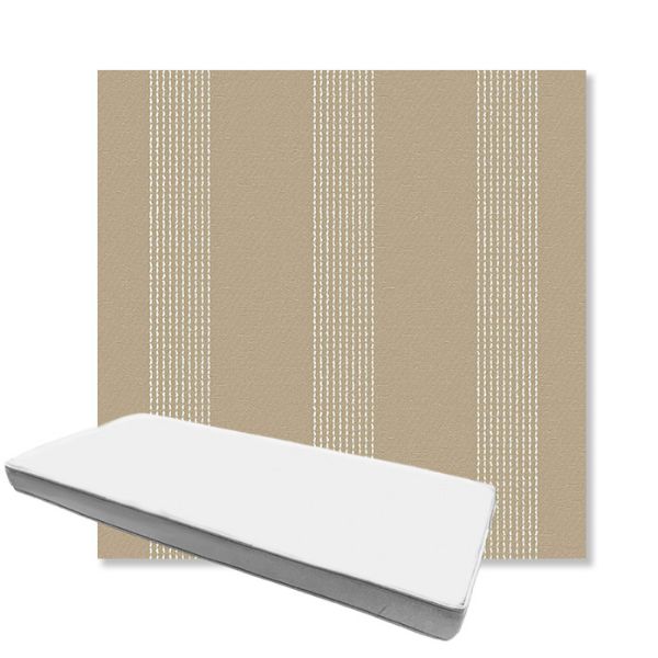 Picture of Caper Camel | Boxed Custom Outdoor Bench Cushion - Sunbrella© Fabric