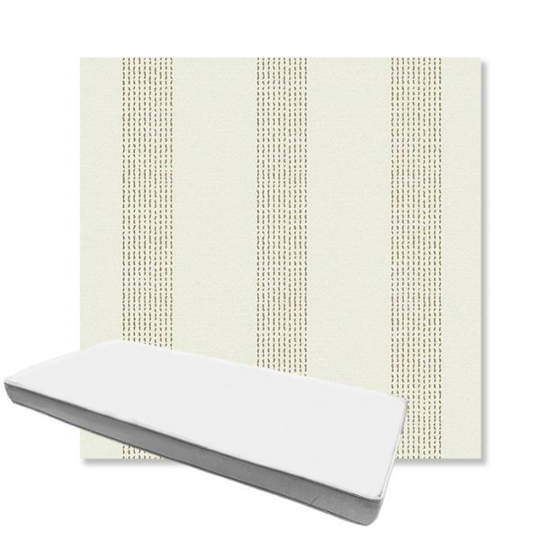 Picture of Caper Linen | Boxed Custom Outdoor Bench Cushion - Sunbrella© Fabric