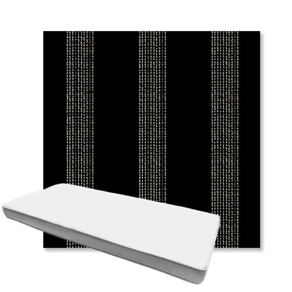Picture of Caper Onyx | Boxed Custom Outdoor Bench Cushion - Sunbrella© Fabric