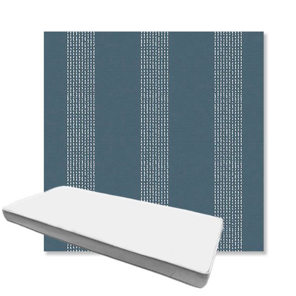 Picture of Caper Slate | Boxed Custom Outdoor Bench Cushion - Sunbrella© Fabric