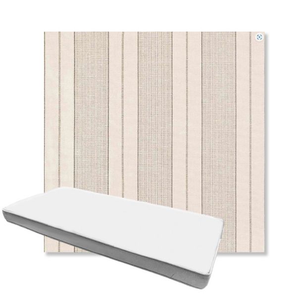 Picture of Carlo Graphite | Boxed Custom Outdoor Bench Cushion - Sunbrella© Fabric
