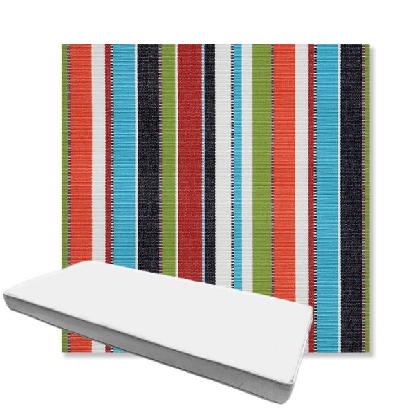 Picture of Carousel Confetti | Boxed Custom Outdoor Bench Cushion - Sunbrella© Fabric