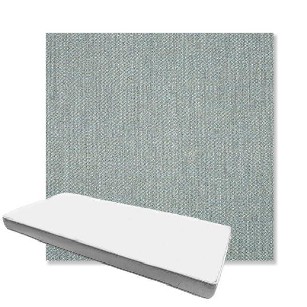 Picture of Cast Mist | Boxed Custom Outdoor Bench Cushion - Sunbrella© Fabric