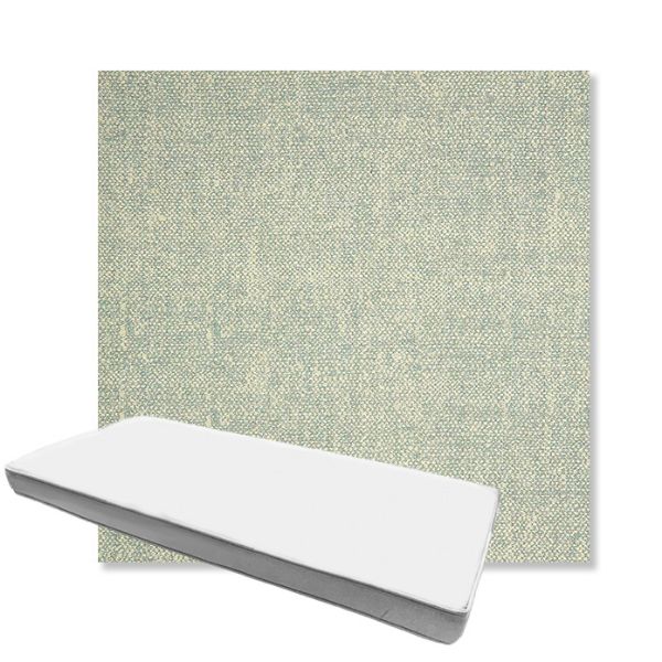 Picture of Chartres Mist | Boxed Custom Outdoor Bench Cushion - Sunbrella© Fabric