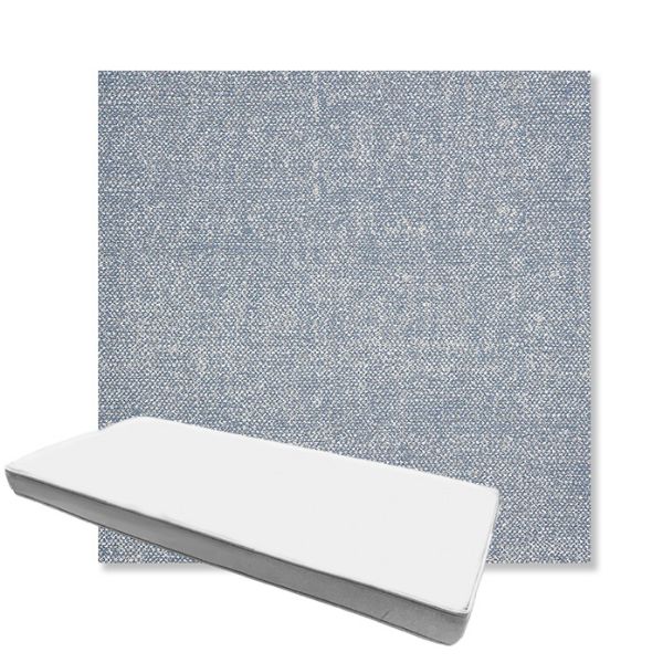 Picture of Chartres Rainfall | Boxed Custom Outdoor Bench Cushion - Sunbrella© Fabric