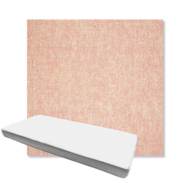Picture of Chartres Rose | Boxed Custom Outdoor Bench Cushion - Sunbrella© Fabric