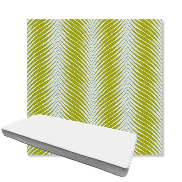 Picture of Clock Out Frond | Boxed Custom Outdoor Bench Cushion - Sunbrella© Fabric