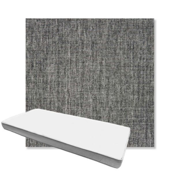 Picture of Crush Pewter | Boxed Custom Outdoor Bench Cushion - Sunbrella© Fabric