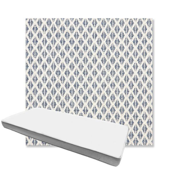 Picture of Detail Denim | Boxed Custom Outdoor Bench Cushion - Sunbrella© Fabric
