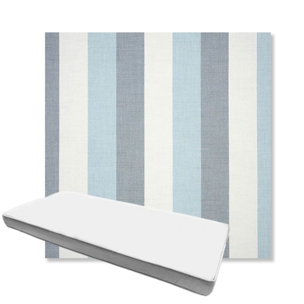 Picture of Direction Dew | Boxed Custom Outdoor Bench Cushion - Sunbrella© Fabric