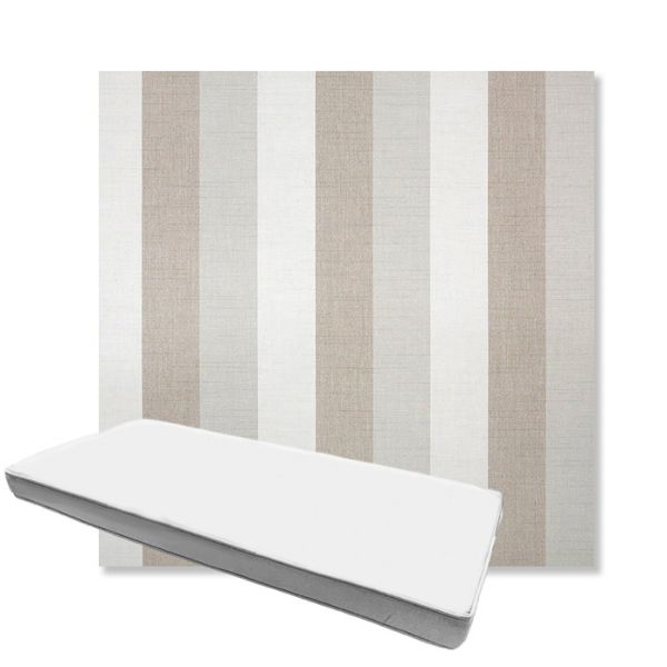 Picture of Direction Linen | Boxed Custom Outdoor Bench Cushion - Sunbrella© Fabric