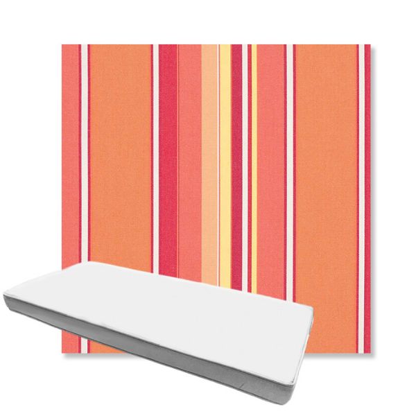 Picture of Dolce Mango | Boxed Custom Outdoor Bench Cushion - Sunbrella© Fabric