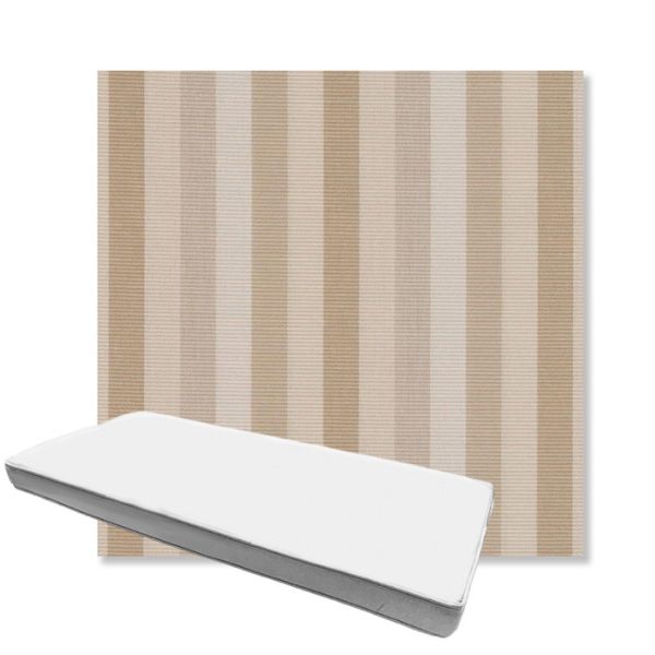 Picture of Entice Linen | Boxed Custom Outdoor Bench Cushion - Sunbrella© Fabric
