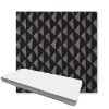 Picture of Etched Angles Char | Boxed Custom Outdoor Bench Cushion - Sunbrella© Fabric