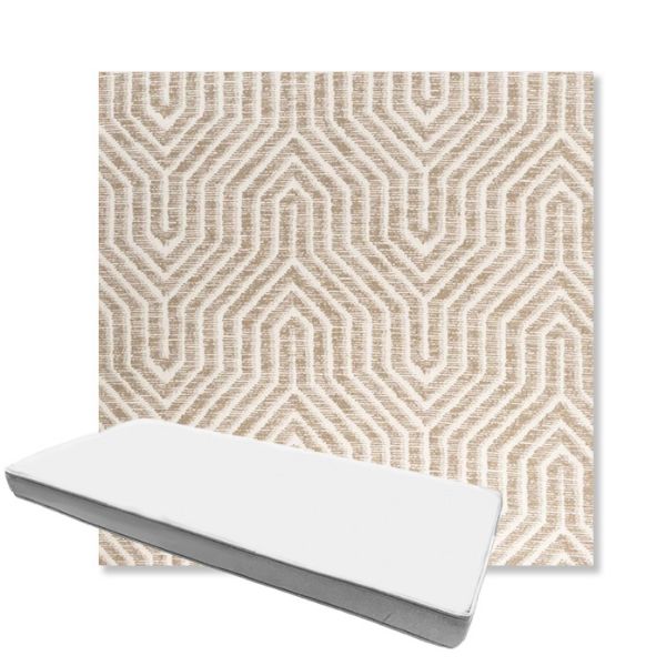 Picture of Etna Dune | Boxed Custom Outdoor Bench Cushion - Sunbrella© Fabric