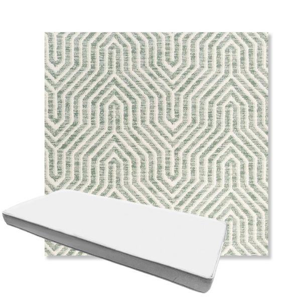 Picture of Etna Juniper | Boxed Custom Outdoor Bench Cushion - Sunbrella© Fabric