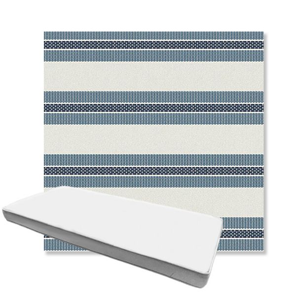 Picture of Excel Denim | Boxed Custom Outdoor Bench Cushion - Sunbrella© Fabric