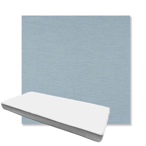 Picture of Exhale Dewdrop | Boxed Custom Outdoor Bench Cushion - Sunbrella© Fabric